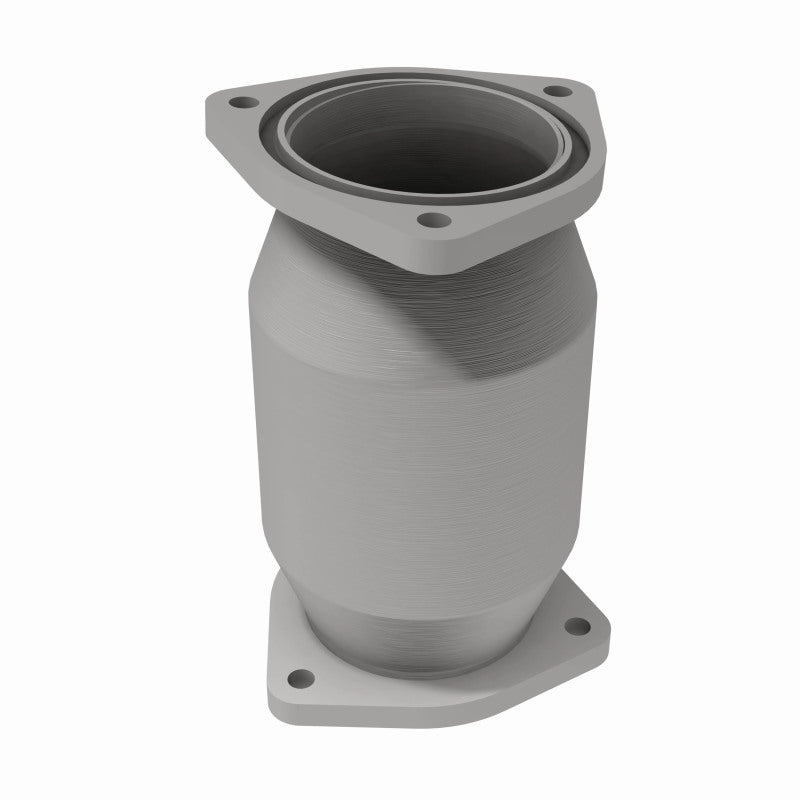 MagnaFlow 49950 oem grade direct-fit catalytic converter, rear view of the turntable spin