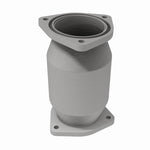 MagnaFlow 49950 oem grade direct-fit catalytic converter, rear view of the turntable spin