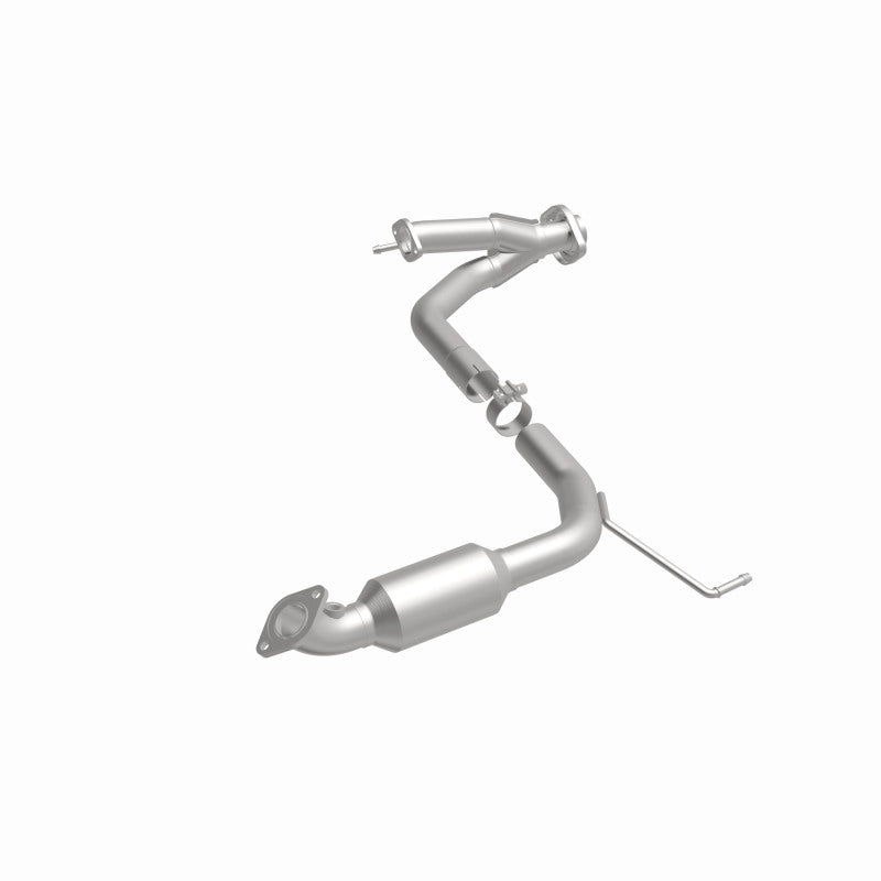 MagnaFlow 5491701 carb direct-fit catalytic converter, front three-quarter view of the turntable spin