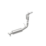 MagnaFlow 16390 competition series cat-back exhaust, rear view of the turntable spin