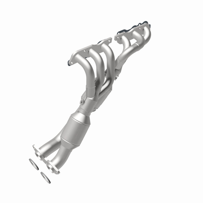 MagnaFlow 49283 oem grade manifold converter, rear view of the turntable spin