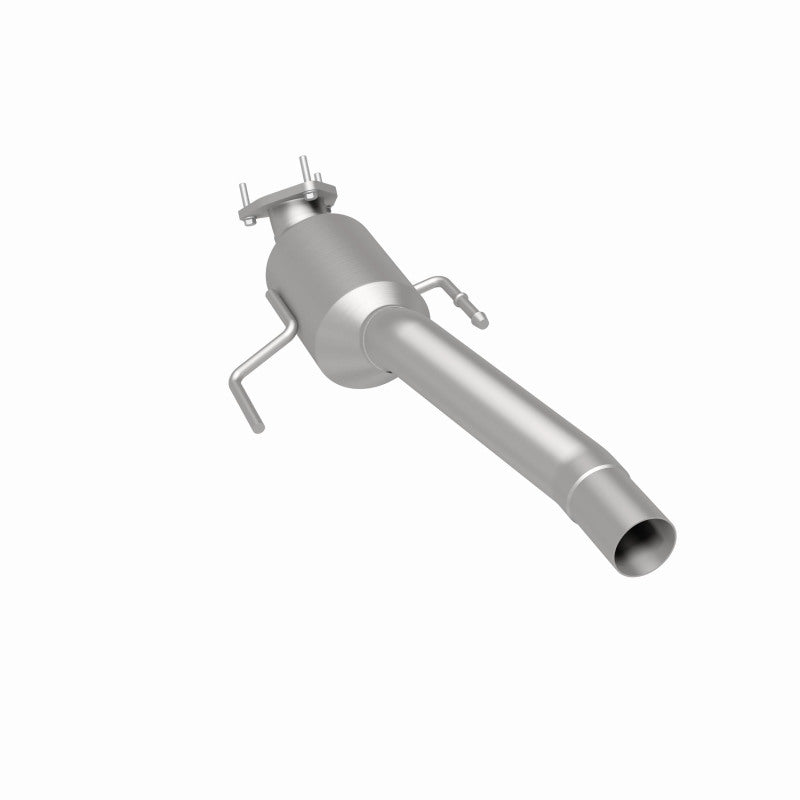 MagnaFlow 24186 hm grade direct-fit catalytic converter, rear three-quarter view of the turntable spin