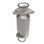 MagnaFlow 49909 oem grade manifold converter, front three-quarter view of the turntable spin