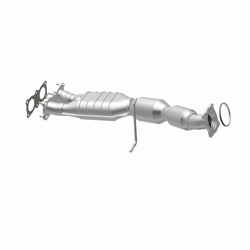MagnaFlow 52005 oem grade direct-fit catalytic converter, opposite rear three-quarter view of the turntable spin