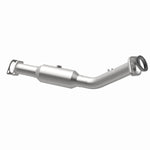 MagnaFlow 24085 hm grade direct-fit catalytic converter, opposite rear three-quarter view of the turntable spin