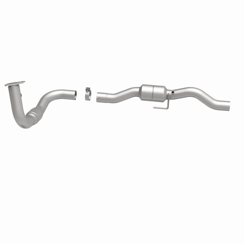 MagnaFlow 24457 hm grade direct-fit catalytic converter, side view of the turntable spin