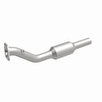 MagnaFlow 5461961 carb direct-fit catalytic converter, front three-quarter view of the turntable spin