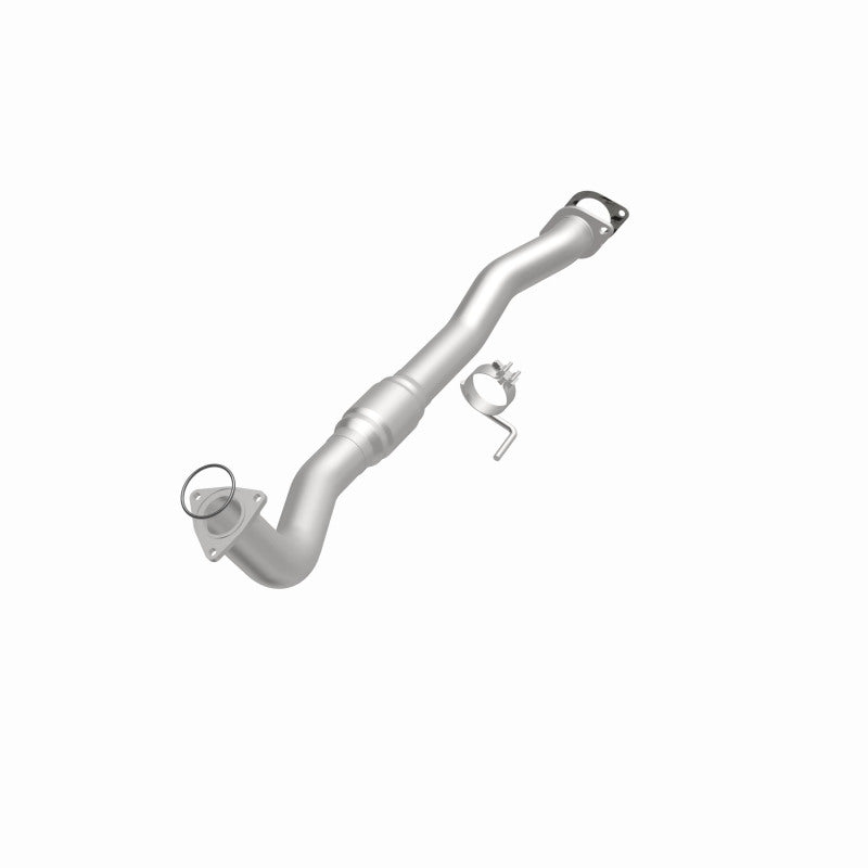 MagnaFlow 52493 oem grade direct-fit catalytic converter, opposite front three-quarter view of the turntable spin