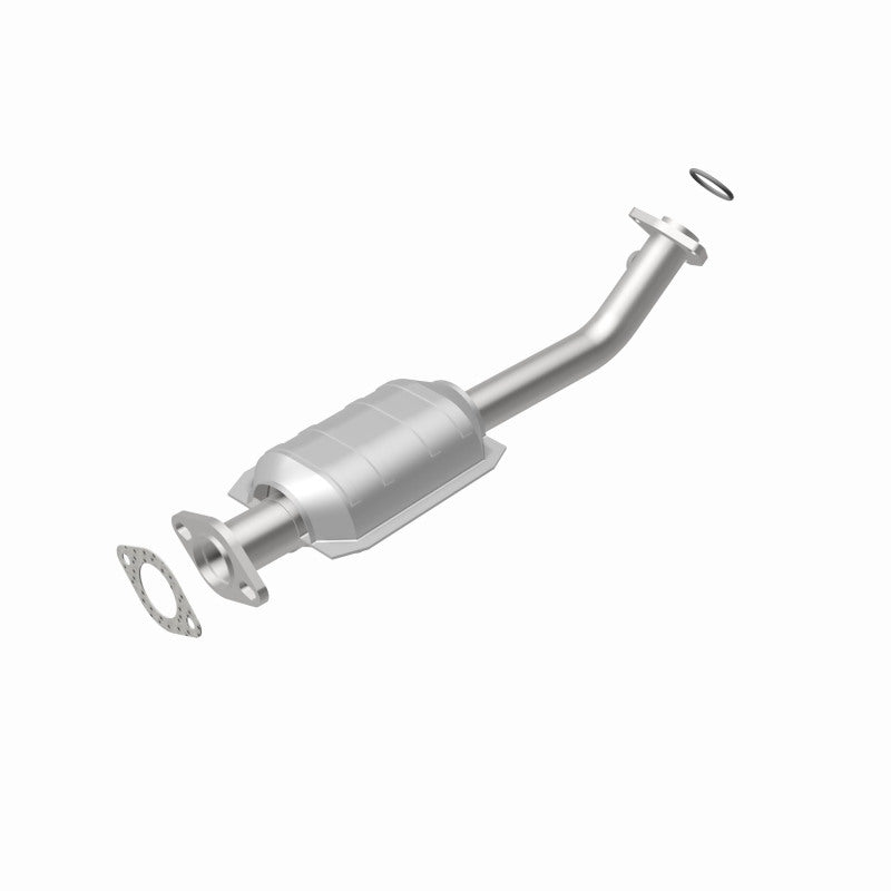 MagnaFlow 49532 oem grade direct-fit catalytic converter, rear view of the turntable spin