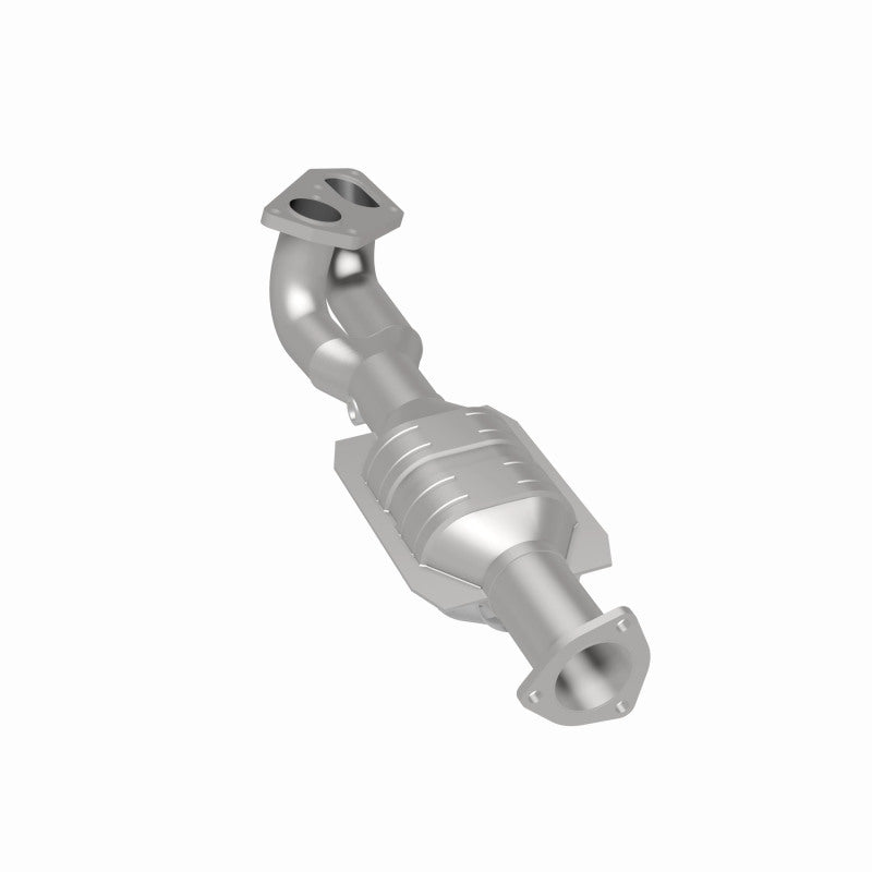MagnaFlow 23555 epa direct-fit catalytic converter, rear three-quarter view of the turntable spin