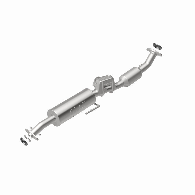 MagnaFlow 280468 oem grade direct-fit catalytic converter, rear view of the turntable spin
