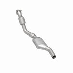 MagnaFlow 24500 hm grade direct-fit catalytic converter, rear three-quarter view of the turntable spin