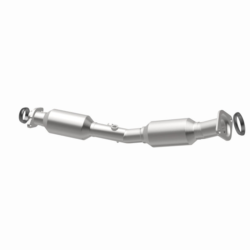 MagnaFlow 52710 oem grade direct-fit catalytic converter, opposite rear three-quarter view of the turntable spin