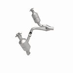 MagnaFlow 49658 oem grade direct-fit catalytic converter, side view of the turntable spin