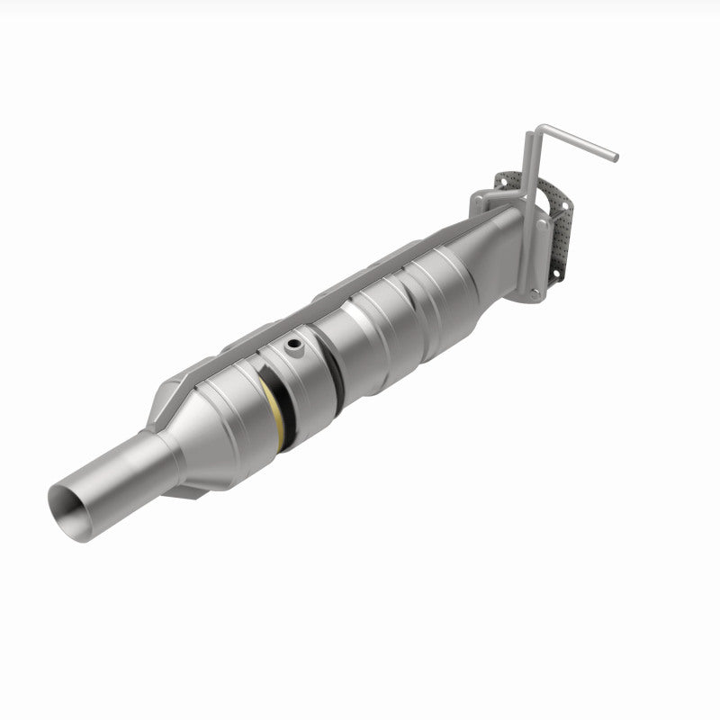 MagnaFlow 280436 oem grade direct-fit catalytic converter, rear view of the turntable spin