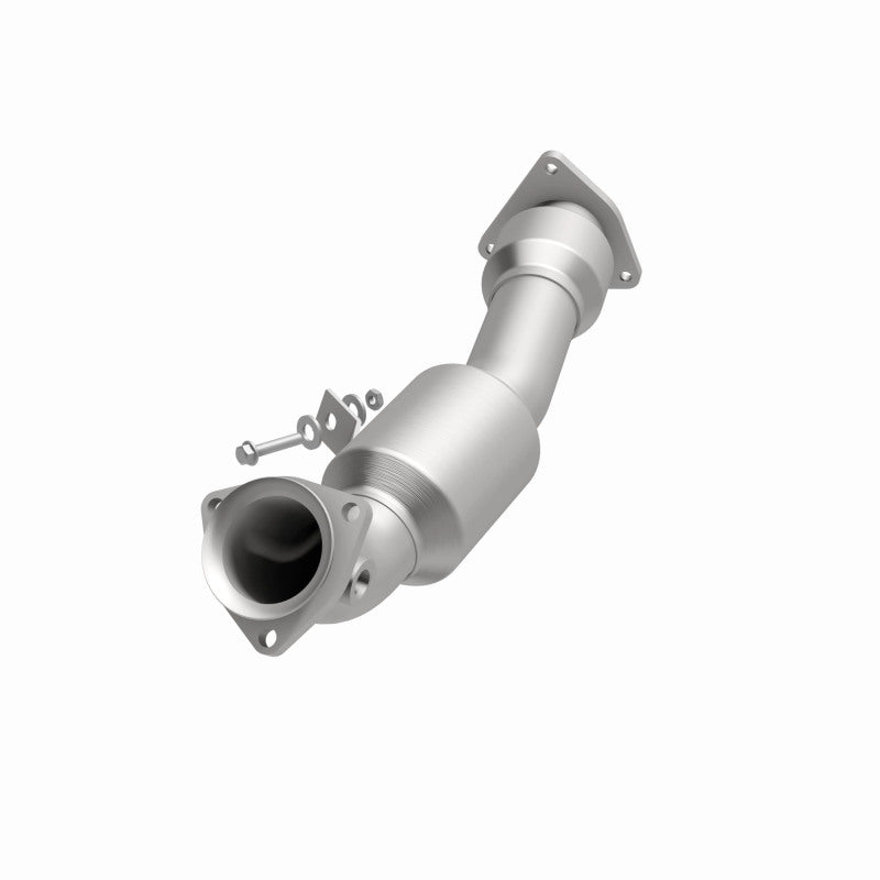 MagnaFlow 24184 hm grade direct-fit catalytic converter, opposite front three-quarter view of the turntable spin