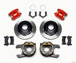 Wilwood D154 P/S P-B Kit Drilled-Red Mopar/Dana 2.36in Off w/Snap Ring Bearing