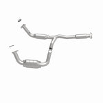 MagnaFlow 24950 hm grade direct-fit catalytic converter, side view of the turntable spin