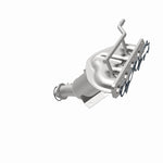 MagnaFlow 49375 oem grade manifold converter, opposite rear three-quarter view of the turntable spin