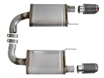 aFe MACH Force Xp SS Axle Back Exhaust System w/ Carbon Fiber Tips 15-17 Ford Mustang GT V8-5.0L