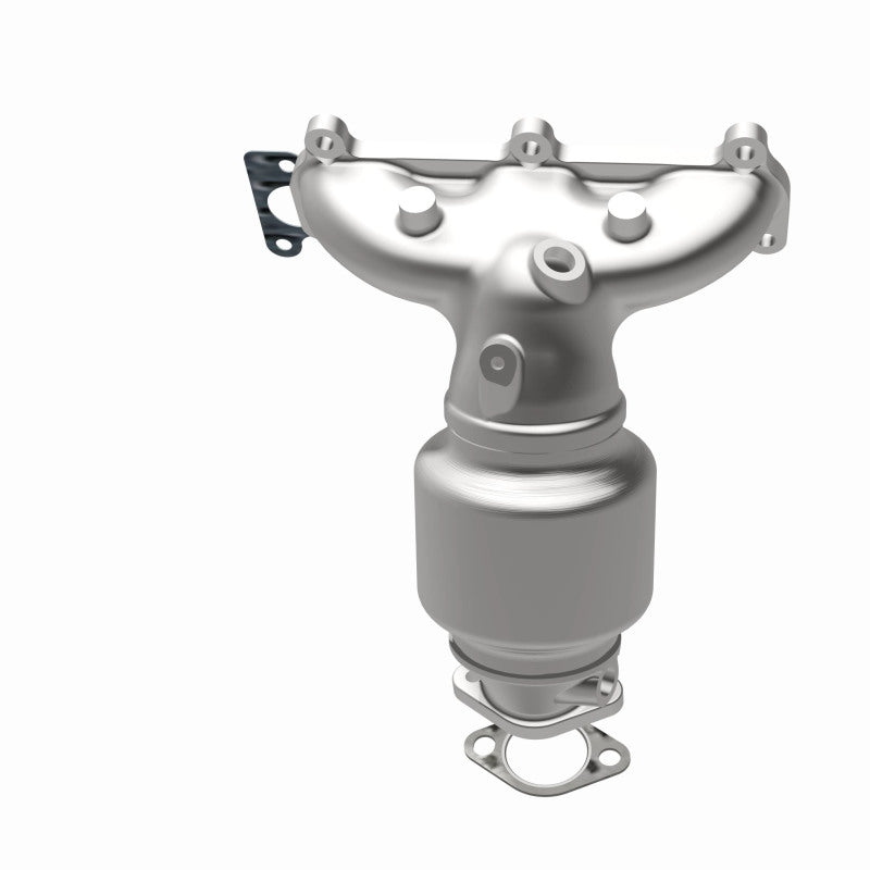 MagnaFlow 5531634 carb manifold converter, opposite rear three-quarter view of the turntable spin