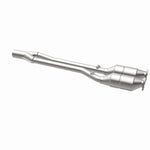 MagnaFlow 24157 hm grade direct-fit catalytic converter, opposite rear three-quarter view of the turntable spin