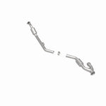 MagnaFlow 24535 hm grade direct-fit catalytic converter, rear three-quarter view of the turntable spin