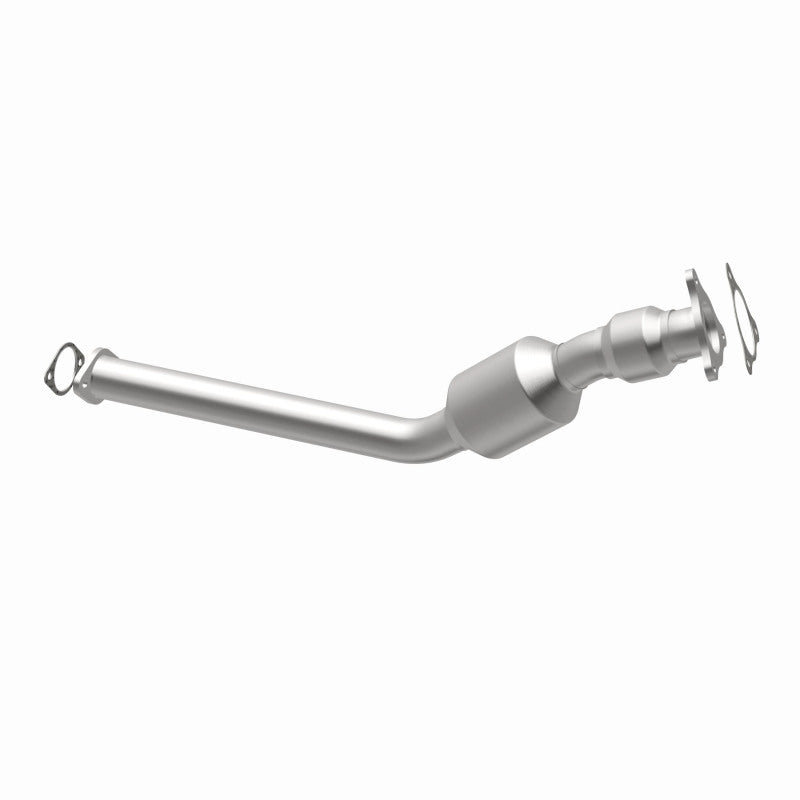 MagnaFlow 52106 oem grade direct-fit catalytic converter, opposite rear three-quarter view of the turntable spin