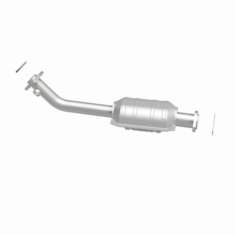 MagnaFlow 447230 carb direct-fit catalytic converter, side view of the turntable spin