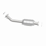 MagnaFlow 447230 carb direct-fit catalytic converter, side view of the turntable spin