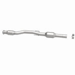 MagnaFlow 49846 oem grade direct-fit catalytic converter, side view of the turntable spin
