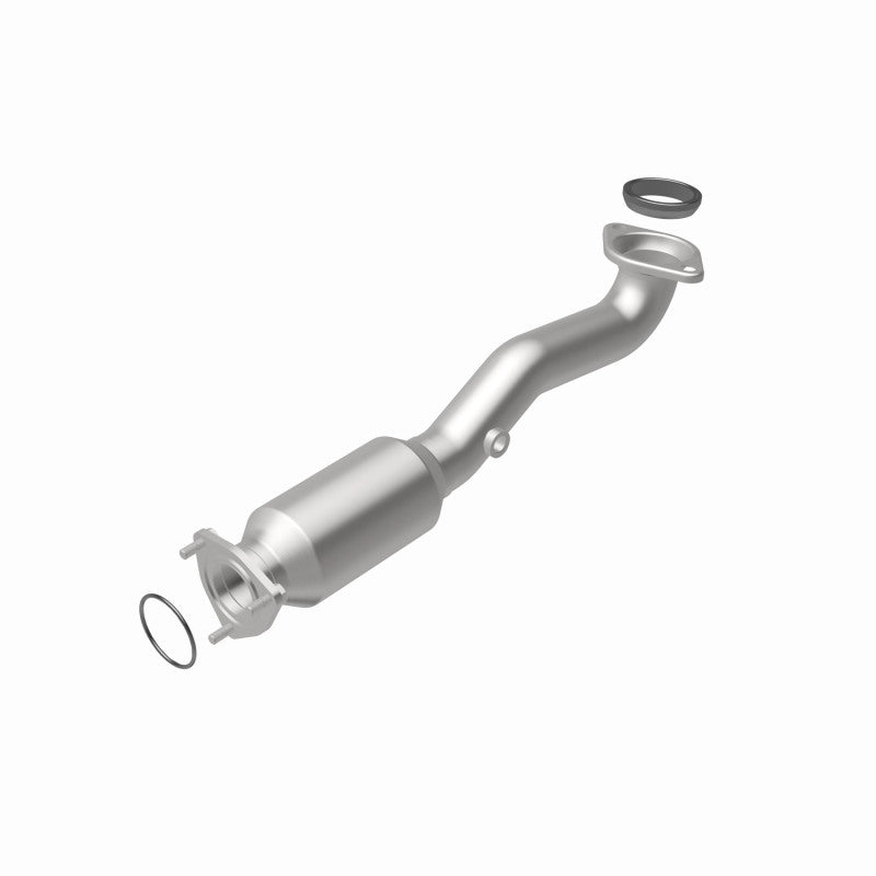 MagnaFlow 5571783 carb direct-fit catalytic converter, rear view of the turntable spin