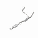 MagnaFlow 93326 hm grade direct-fit catalytic converter, rear view of the turntable spin