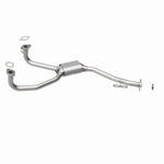MagnaFlow 23868 epa direct-fit catalytic converter, side view of the turntable spin
