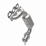 MagnaFlow 24367 hm grade manifold converter, opposite rear three-quarter view of the turntable spin