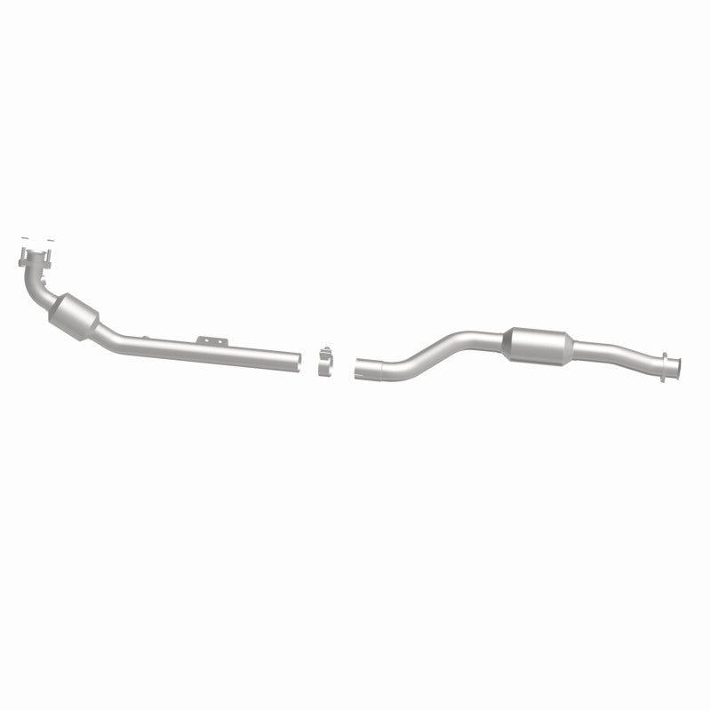 MagnaFlow 454033 carb direct-fit catalytic converter, side view of the turntable spin