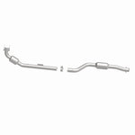 MagnaFlow 454033 carb direct-fit catalytic converter, side view of the turntable spin