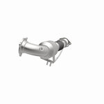 MagnaFlow 5461974 carb direct-fit catalytic converter, opposite front three-quarter view of the turntable spin
