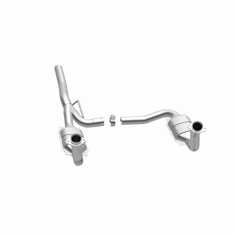 MagnaFlow 52148 oem grade direct-fit catalytic converter, opposite side view of the turntable spin