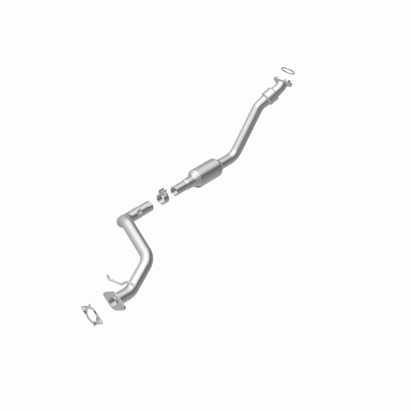 MagnaFlow 4551039 carb direct-fit catalytic converter, rear view of the turntable spin