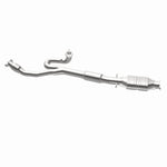 MagnaFlow 52000 oem grade direct-fit catalytic converter, side view of the turntable spin
