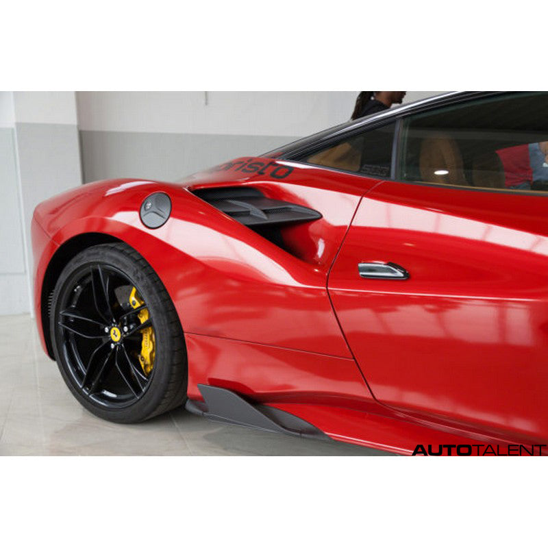 Capristo Aero Carbon Side Air Intake Panels For Ferrari 488 - AutoTalent