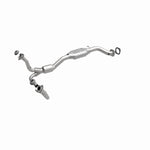 MagnaFlow 49898 oem grade direct-fit catalytic converter, front three-quarter view of the turntable spin