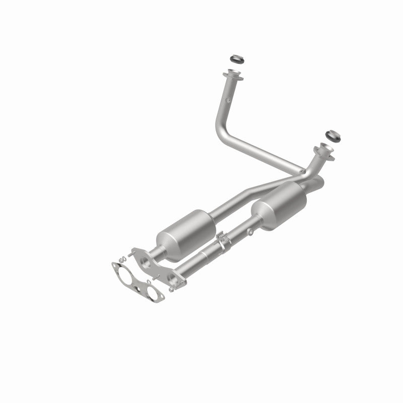 MagnaFlow 4451453 carb direct-fit catalytic converter, rear view of the turntable spin