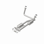MagnaFlow 4451453 carb direct-fit catalytic converter, rear view of the turntable spin