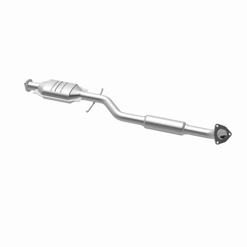 MagnaFlow 49862 oem grade direct-fit catalytic converter, opposite rear three-quarter view of the turntable spin