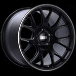 BBS CH-R 19x8.5 5x112 ET40 Satin Black Polished Rim Protector Wheel -82mm PFS/Clip Required