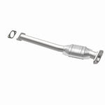 MagnaFlow 23397 hm grade direct-fit catalytic converter, opposite rear three-quarter view of the turntable spin