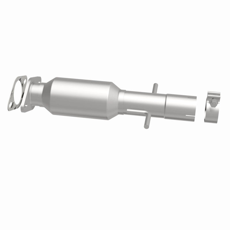 MagnaFlow 5571623 carb direct-fit catalytic converter, side view of the turntable spin