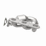 MagnaFlow 52328 oem grade manifold converter, opposite rear three-quarter view of the turntable spin